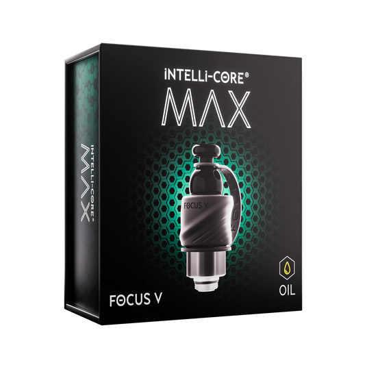 Focus V Intelli-Core MAX Atomizer showing 360-degree oil heating chamber design
