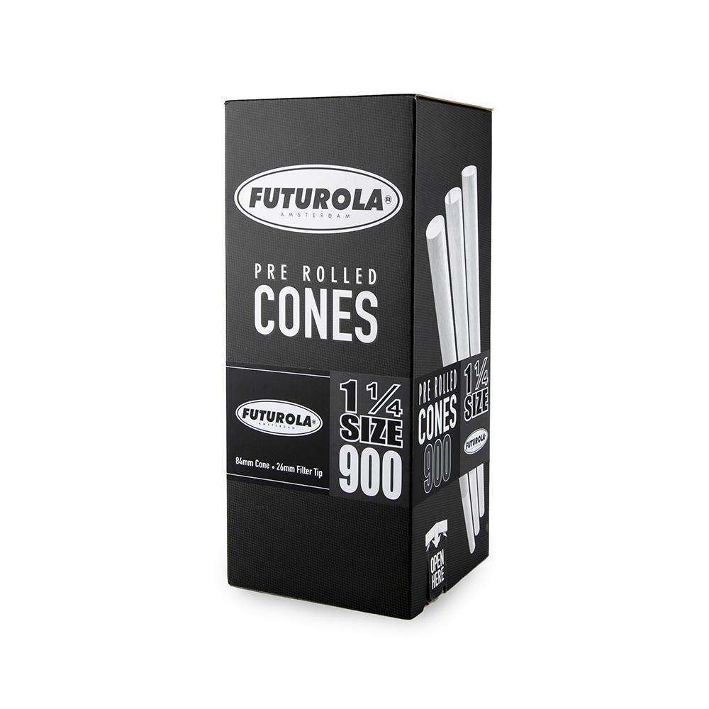 Futurola Cones - 1 1/4 - Classic White - Non-Printed Tip - 900ct