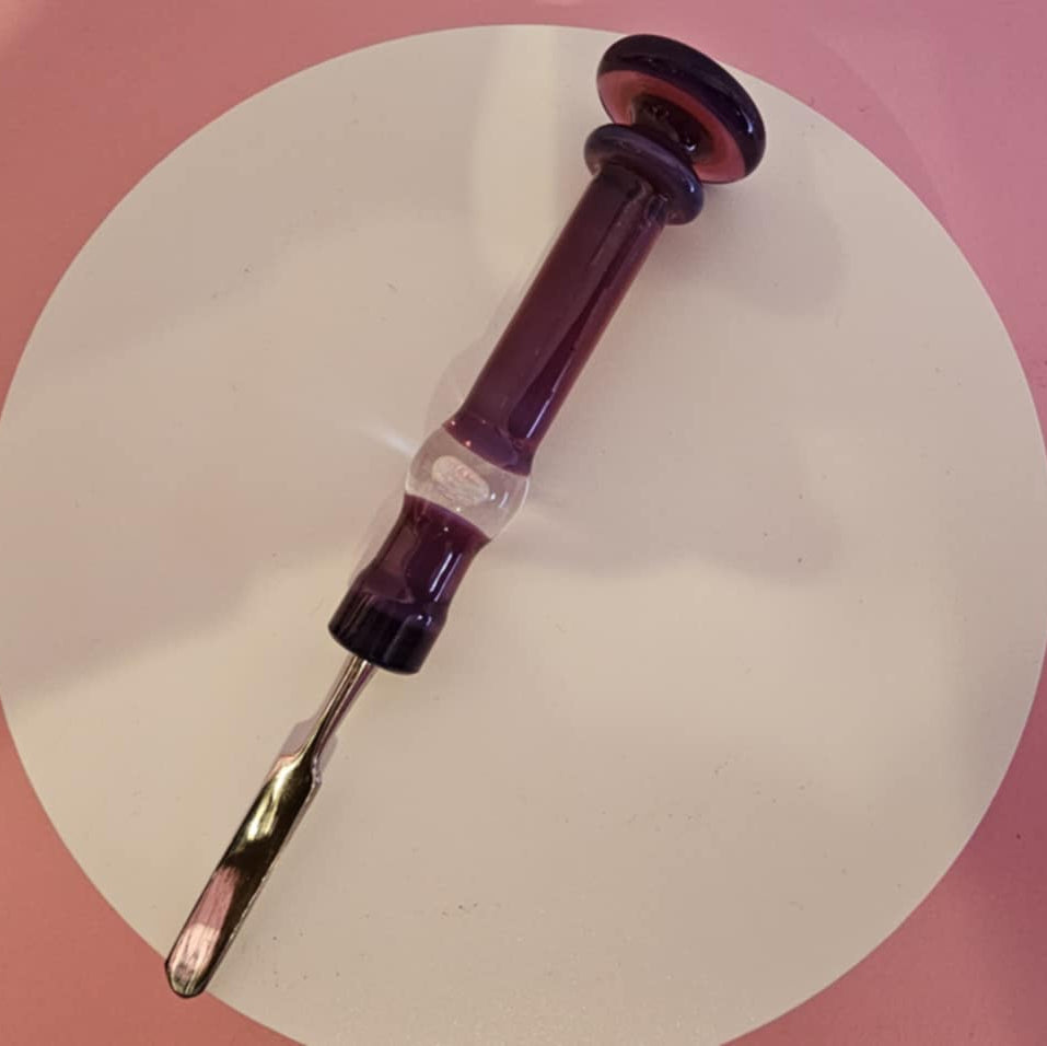 handmade glass dab tool joda with unique stargazer pattern