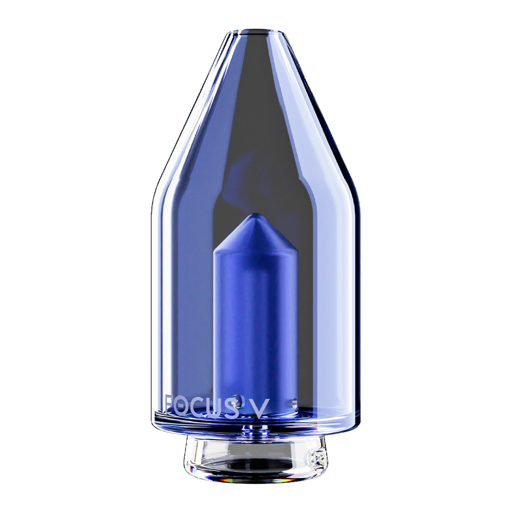 blue glass top Carta 2 Focus V dry vapor direct airflow attachment