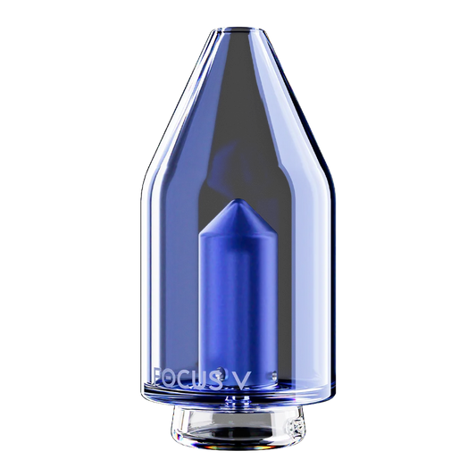 blue glass top Carta 2 Focus V dry vapor direct airflow attachment