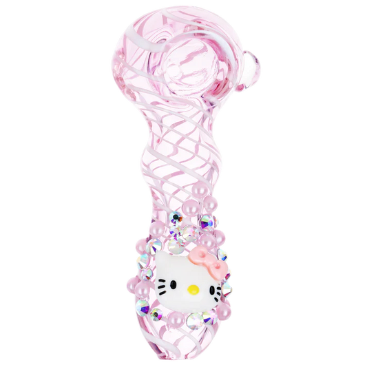 Pink Jeweled Kitty Pipe