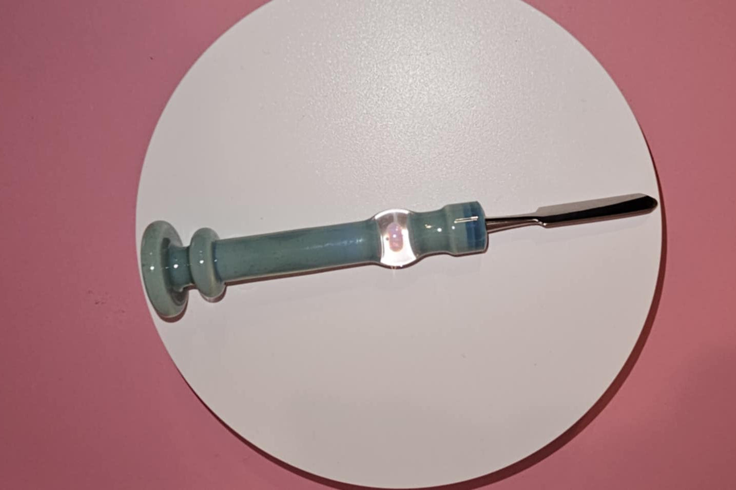 Handblown Glass Dab Tool Aquamarine for clean and precise dabbing