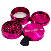 hot pink 4 piece aluminum grinder with deep chamber