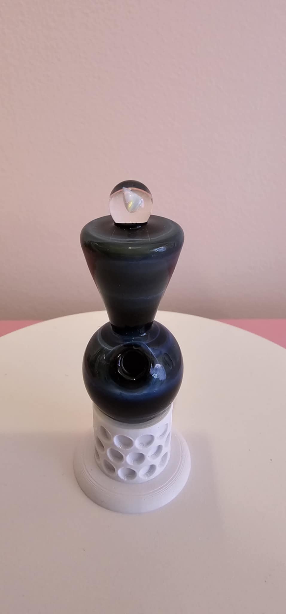 Mac Savage Blue Green Directional Topper on quartz banger