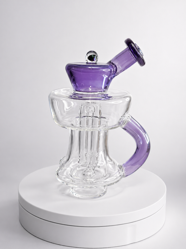 Mac Savage Carta 2 Urn Topper purple UV reactive glass heady upgrade