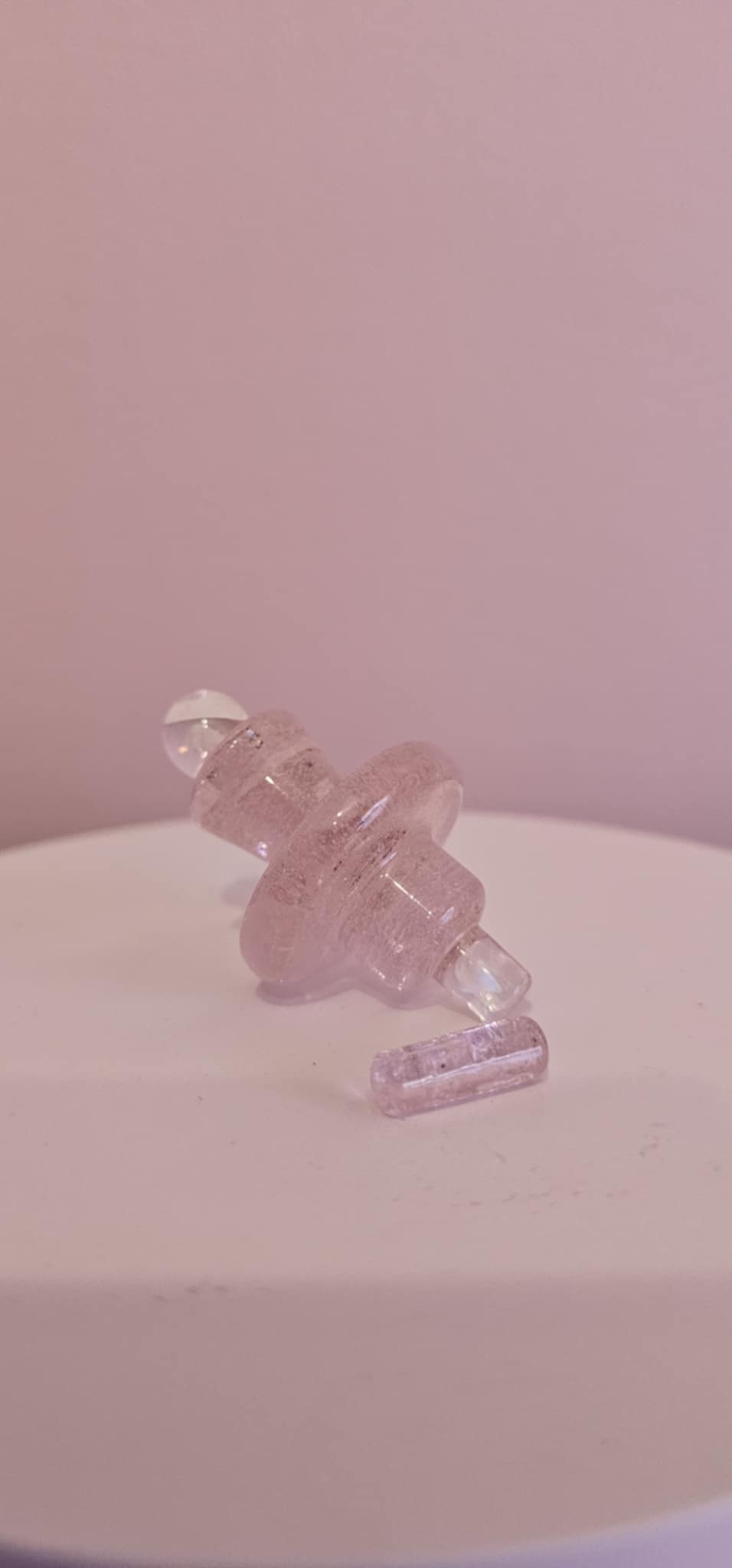 Mac Savage pink control topper improving airflow stability on quartz banger