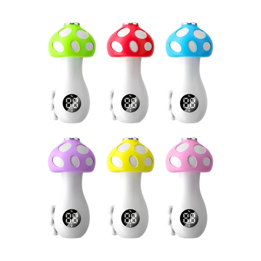 purple mushroom vape battery with screen adjustable voltage