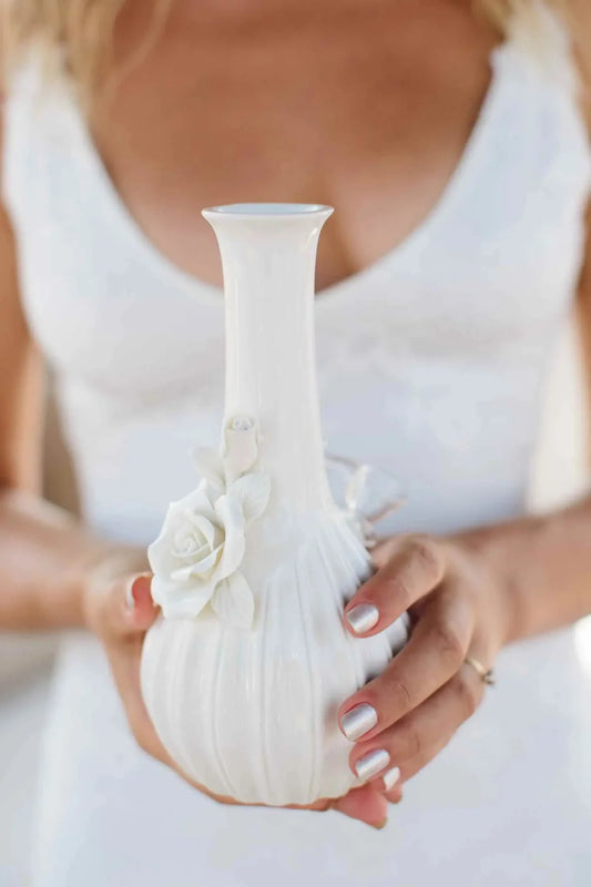 Rose Vase Bong - Ivory
