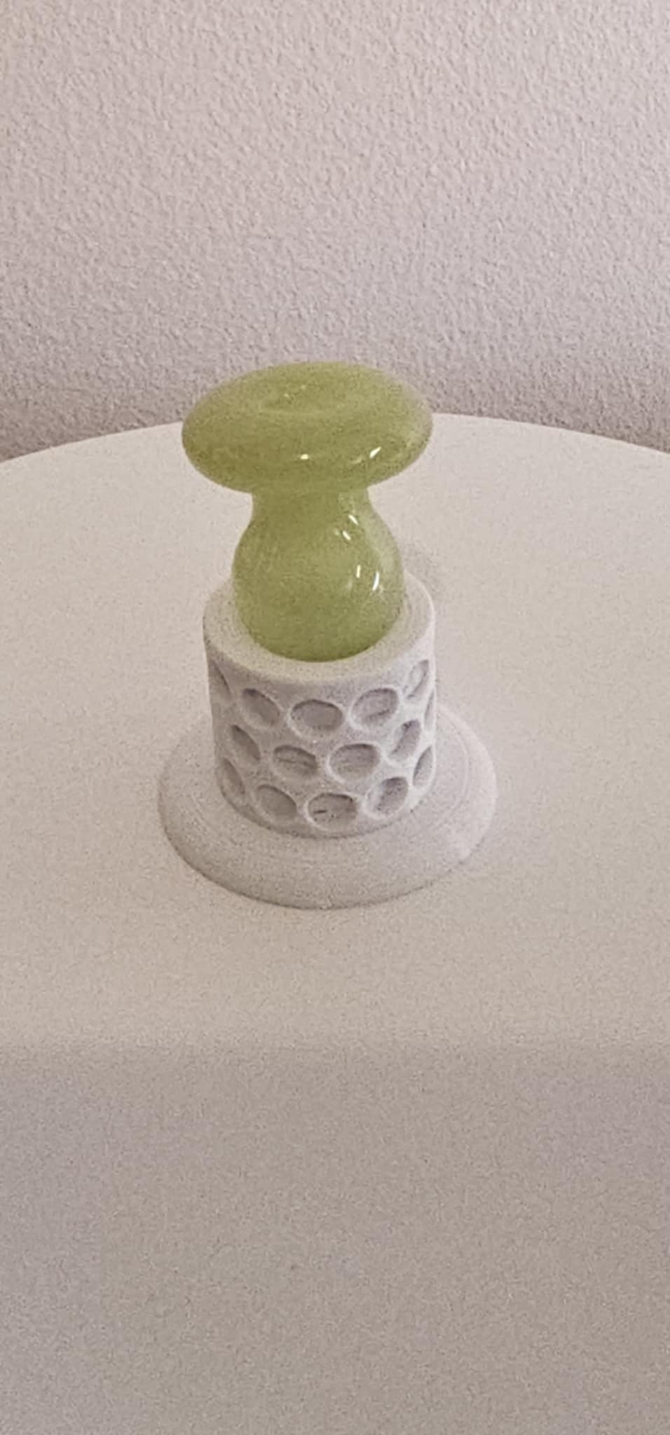 PADD Glass Bubble Cap Ghost Lime showing bright ghost lime glass bubble design used for directional airflow control on a dab rig