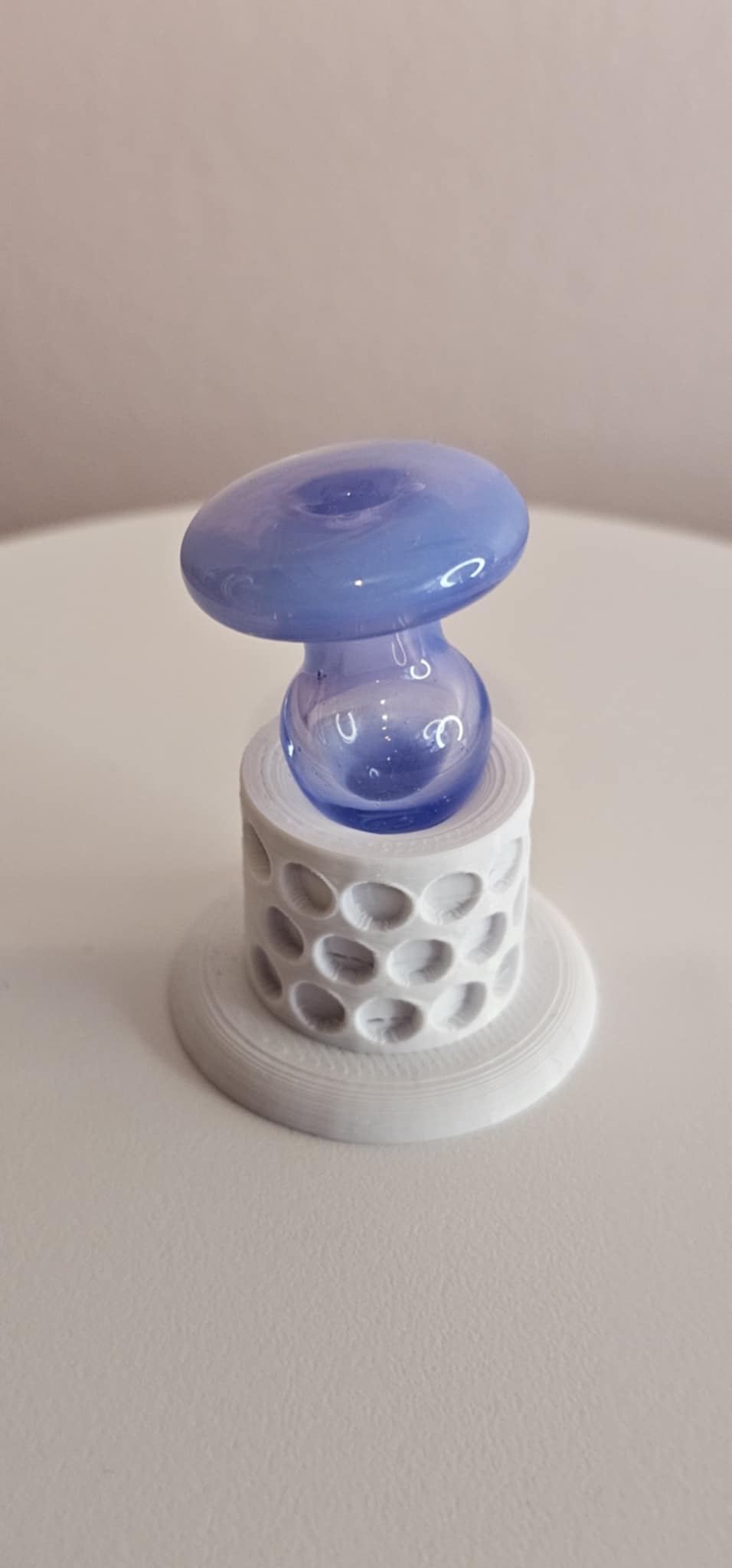 PADD Glass Bubble Cap Periwinkle showing artisan glass carb cap design