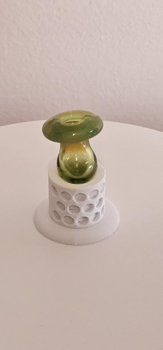 PADD Glass Bubble Cap Translucent Green showing handcrafted carb cap design