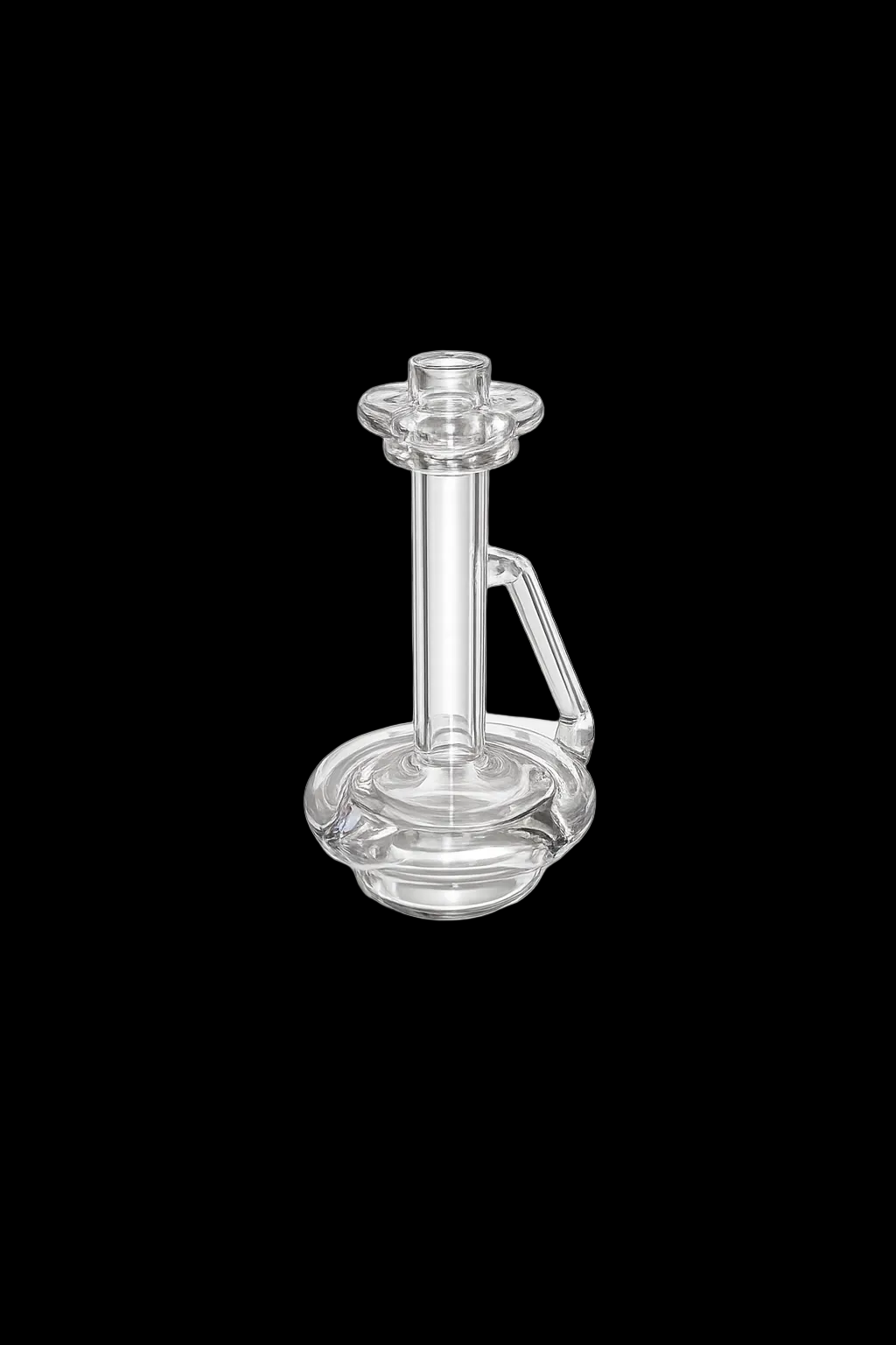 Padd Glass dry top clear variant for Focus V Carta — hand-blown borosilicate glass attachment