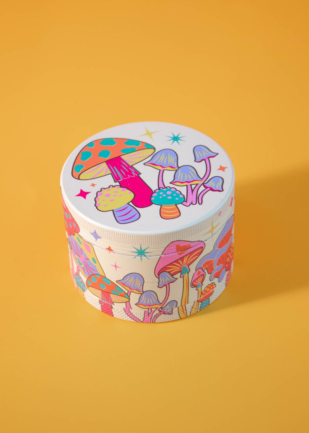 colorful mushroom grinder aluminum herb grinder