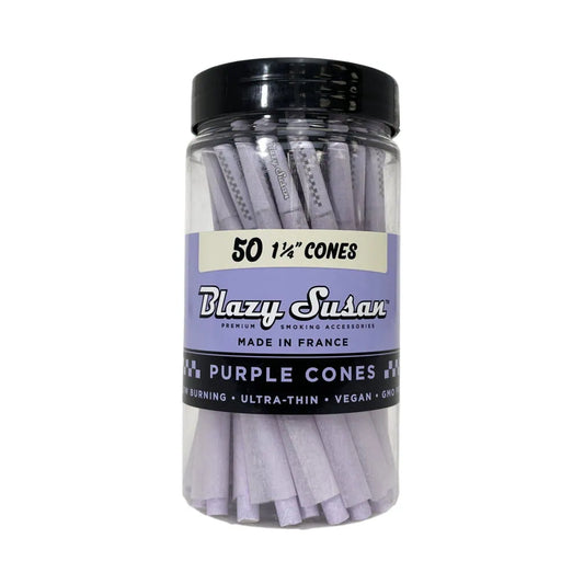Purple Paper Cones- Standard 1 1/4", 50 Ct Cones