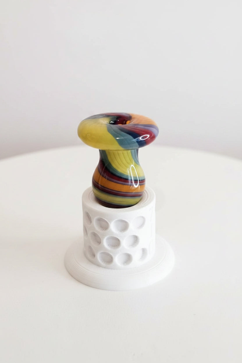 Rainbow Swirl Bubble Carb Cap showing colorful glass swirl design