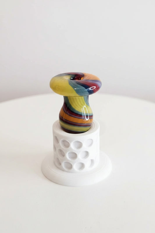 Rainbow Swirl Bubble Carb Cap showing colorful glass swirl design