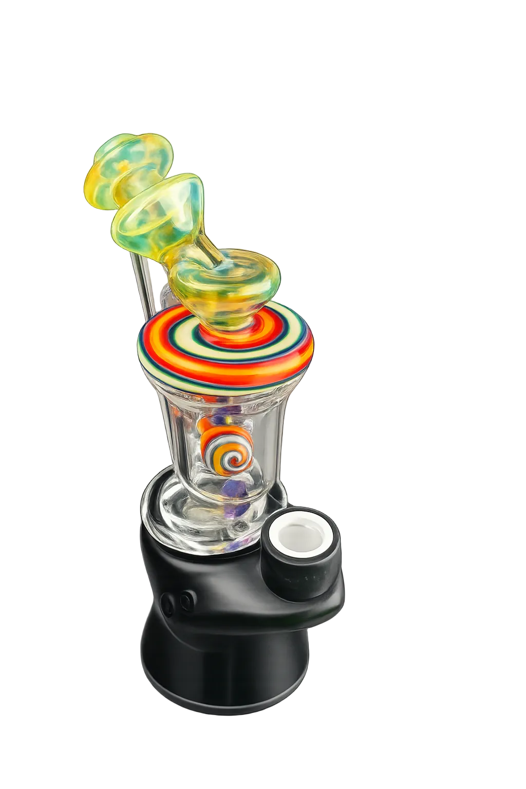 Padd Glass Bubbler (Orange/Blue/Purple)