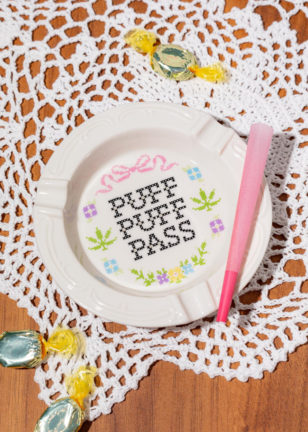 Crossstitch Ashtray