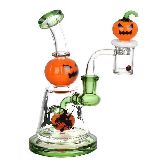 Halloween Ball Glass Dab Rig Set | 6.75" | 14mm F