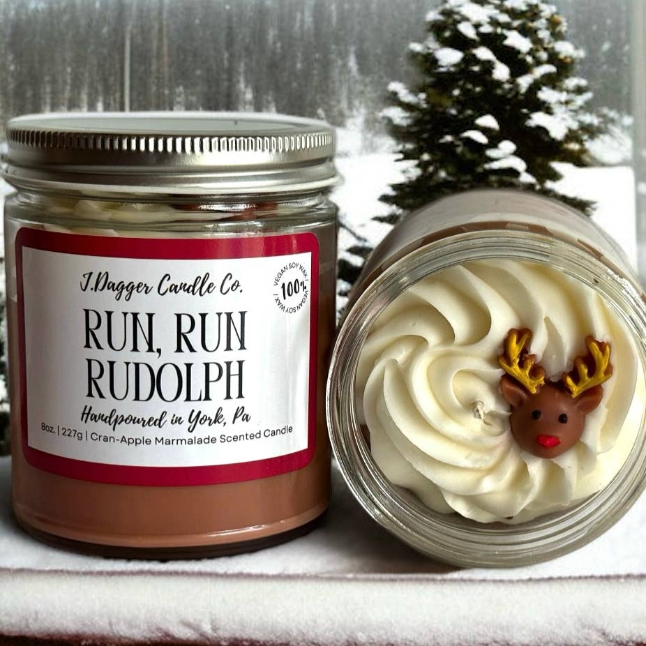 Reindeer Holiday Dessert Candle