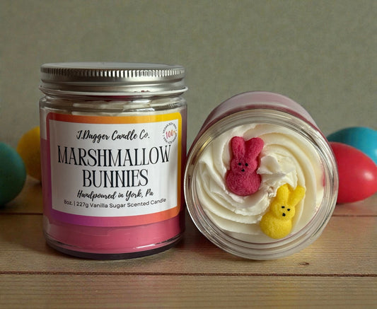 8oz Marshmallow Peeps Dessert Candle