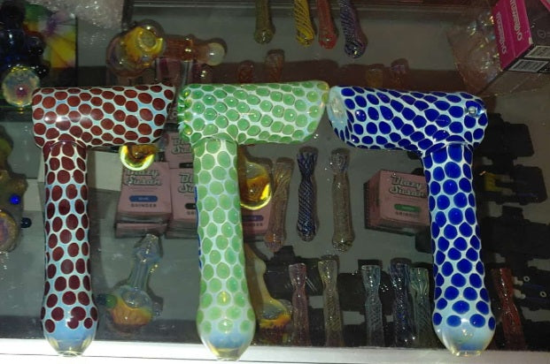 Glass Color Dot Spoon Pipe Collection