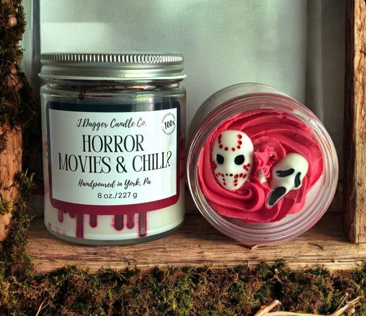 Horror Movies and Chill Dessert Candle