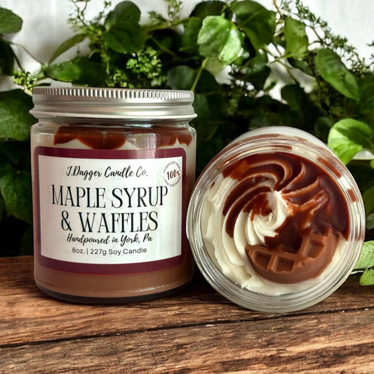 Maple Syrup & Waffles Dessert Candle