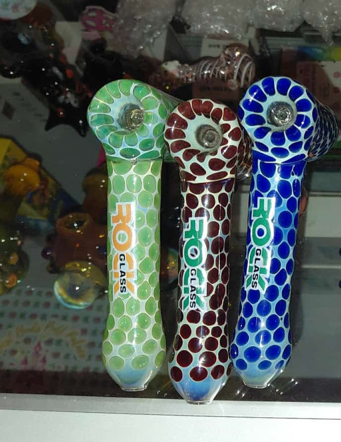 Glass Color Dot Spoon Pipe Collection