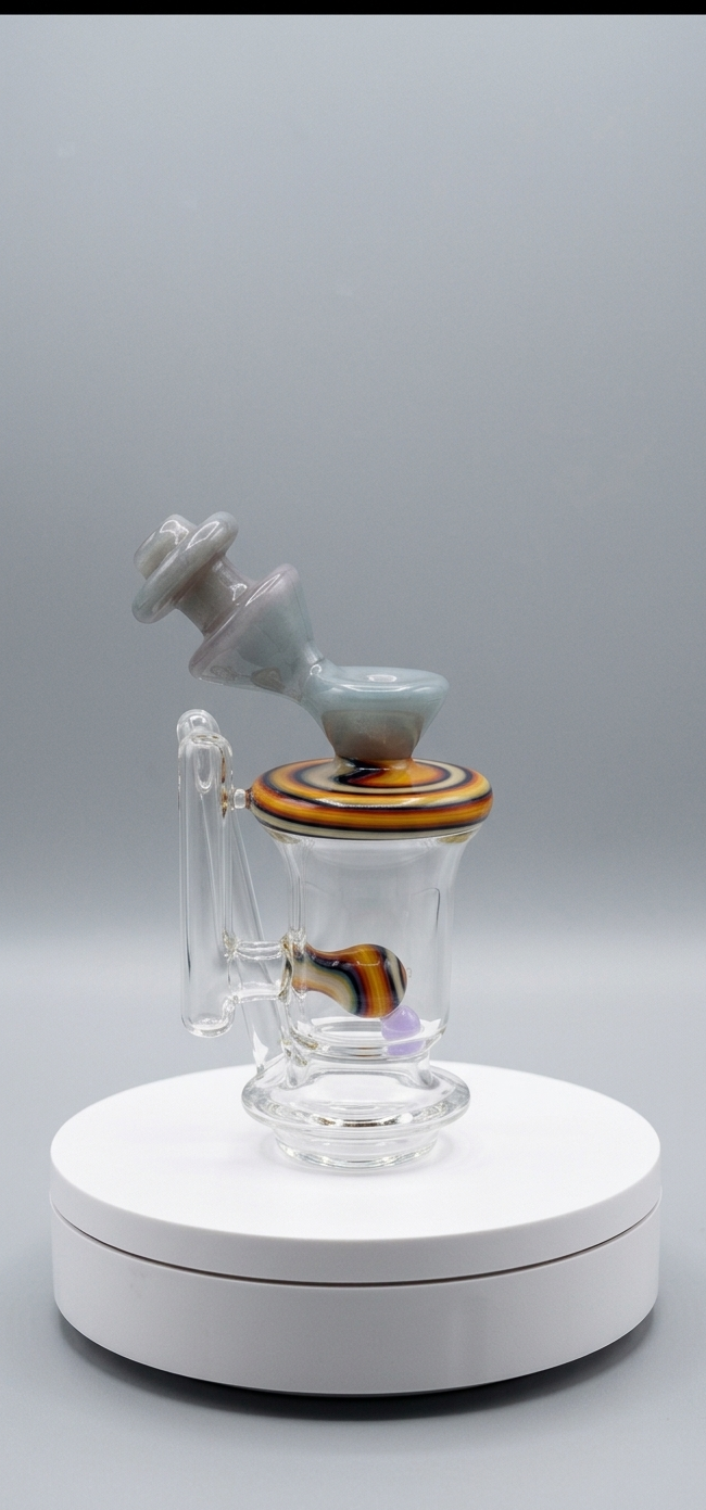Padd Glass Bubbler Blue for Carta 2 — Handblown, Water-Filtered, Session-Ready