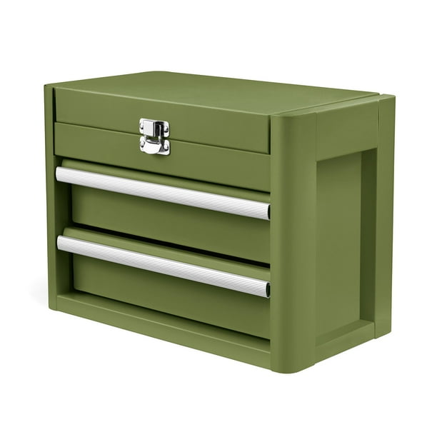 Green White 2 Drawer Mini Toolbox