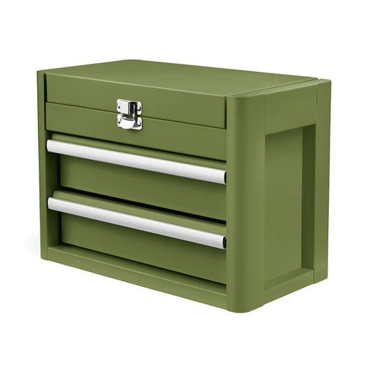 Green White 2 Drawer Mini Toolbox