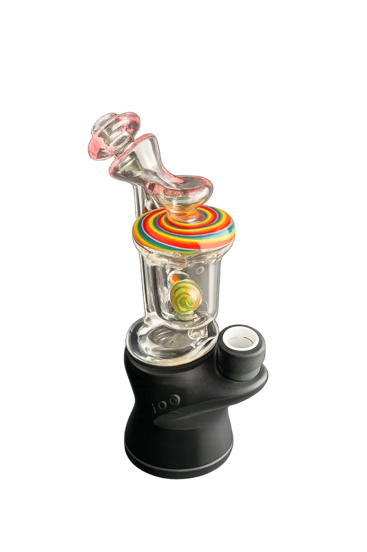Padd Glass Bubbler (Rainbow Swirl)