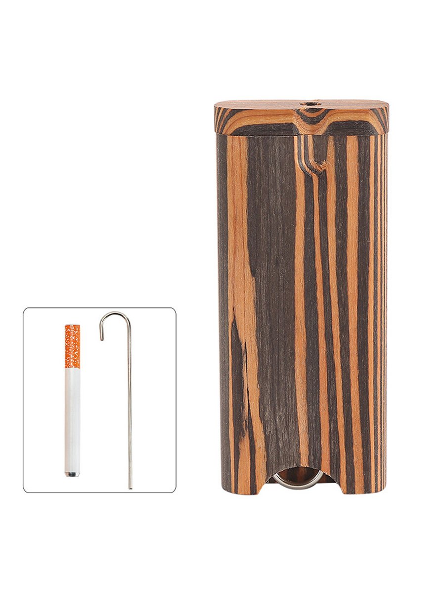 Dugout Metal Pipe & Wooden Stash Box - Walnut