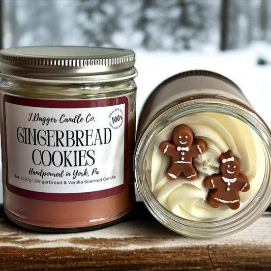 Gingerbread Cookies Holiday Dessert Candle