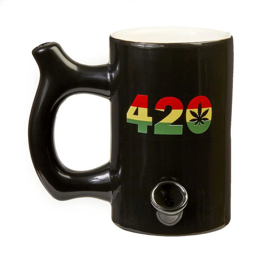 Roast & Toast Mug - 420 Black with Rasta