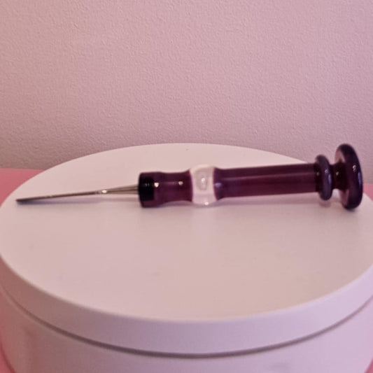 stargazer handblown glass dab tool with artistic design for concentrates