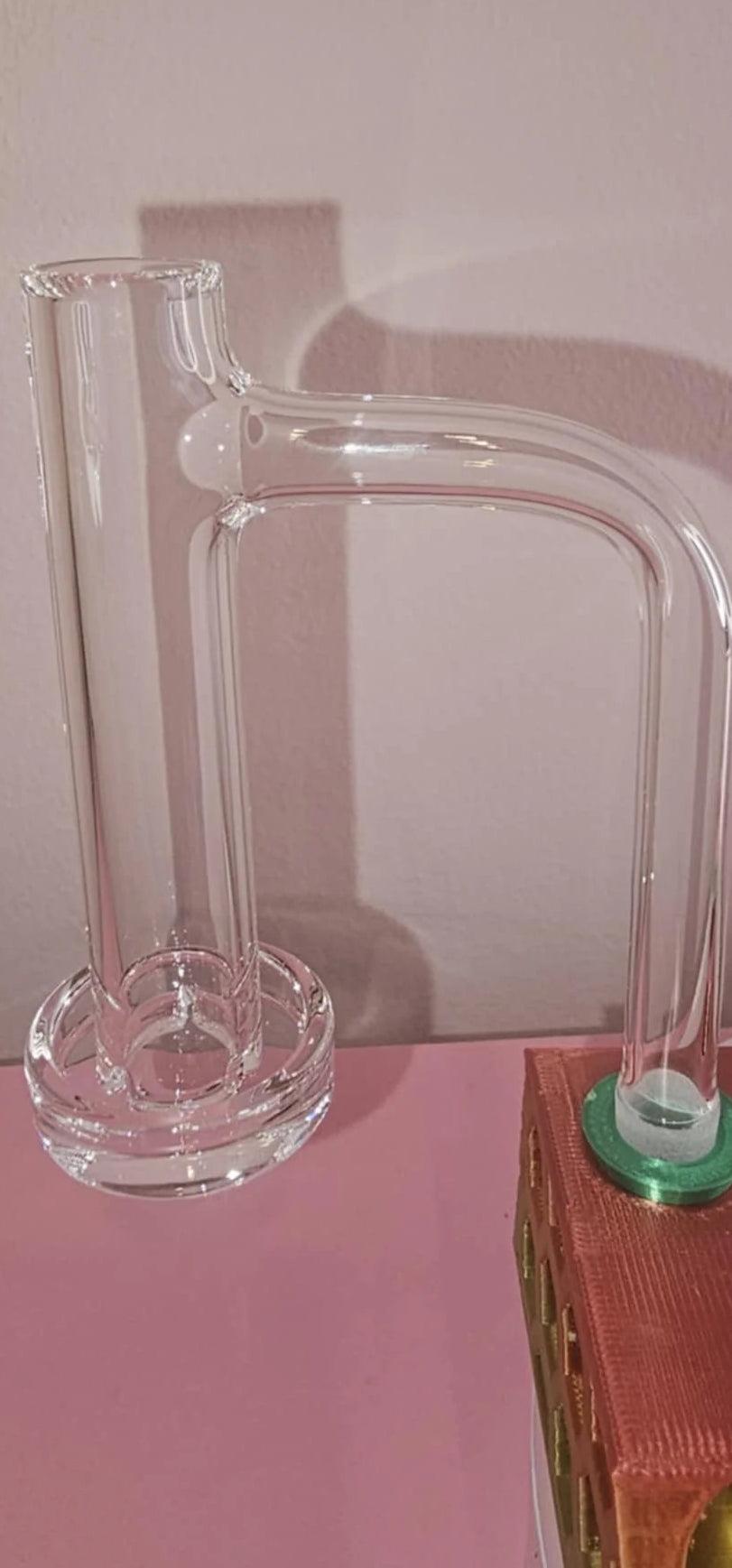Tall terp slurper 10mm quartz used for dabbing concentrates with high airflow chamber for smoother vapor and better flavor