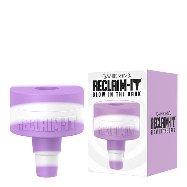 Detailed view of White Rhino Reclaim It dab tool body showing durable silicone and metal construction